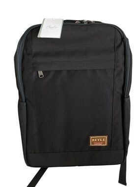 New BEYLE Computer Backpack w/USB Charging Black Several Pockets
